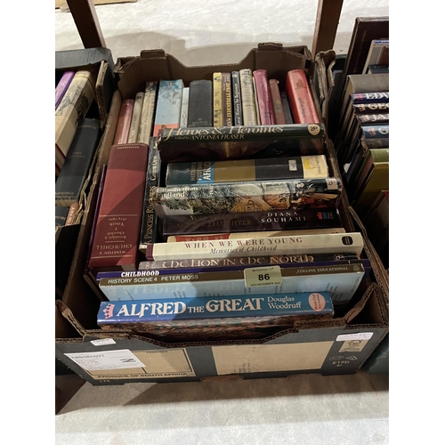 86 - Three boxes of books - history