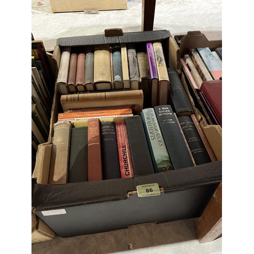 86 - Three boxes of books - history