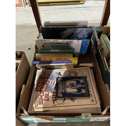 87 - Three boxes of books - sports