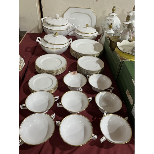 321 - A Caverswall part dinner service of 43 pieces.