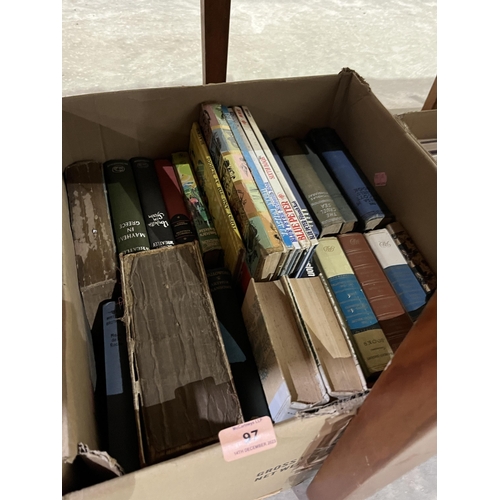 97 - Three boxes of books.