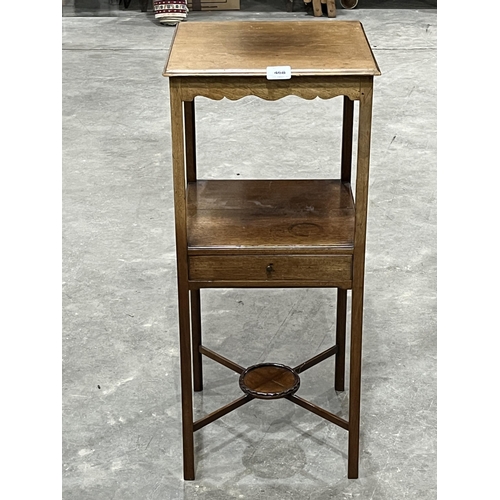 468 - A 19th century mahogany two-tier gentleman's wash stand.