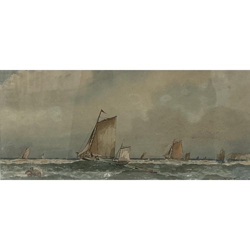 133 - W.E. TAYLOR. BRITISH 19th/20th CENTURY. Seascapes with shipping. A pair. Signed. Watercolour 6