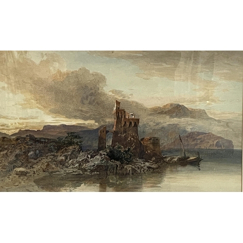 153 - JAMES BAKER PYNE. BRITISH 1800-1870 Lake Maggiore. Watercolour. 12½