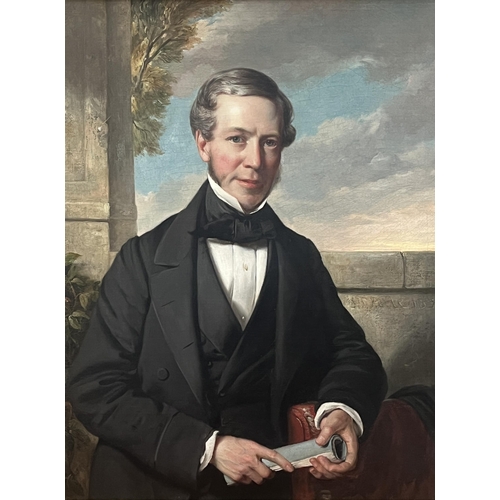 171 - JOHN THOMAS PEELE; R.B.A. BRITISH 1822-1897. A portrait of John Robert Pollit 1816-1885. Signed and ... 