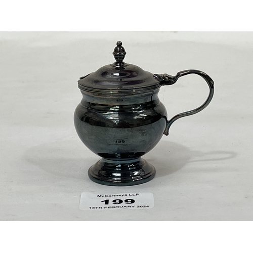 199 - An Elizabeth II silver mustard pot, 3