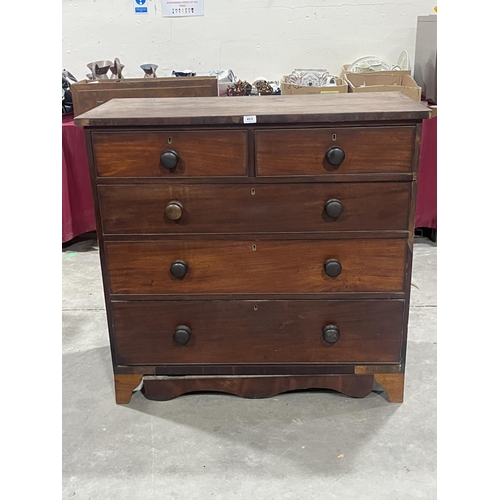 453 - A 19th Century mahogany chest of drawers. 43