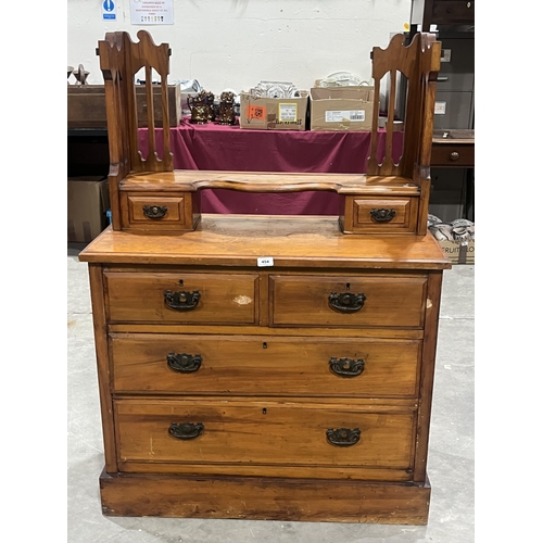 454 - A late Victorian satin pine dressing chest. 36