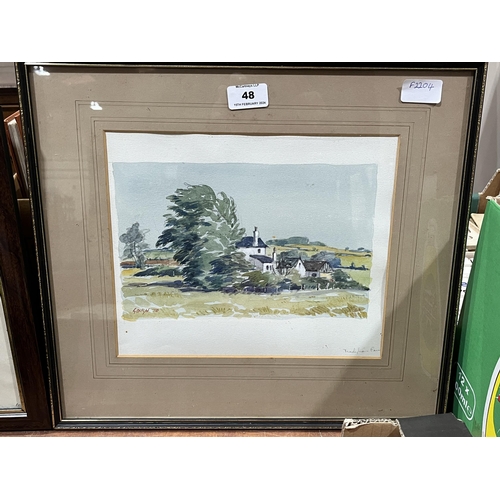 48 - Two watercolour drawings by John Gough of Ludlow 1929-2018.