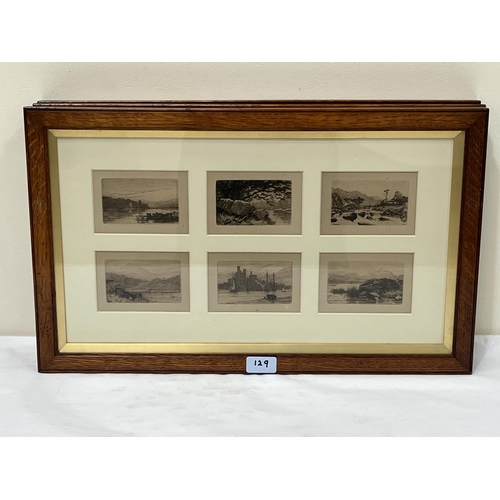 129 - WILFRED BALL. BRITISH 1853-1917. Eighteen engravings, mounted in three frames, to include six from t... 