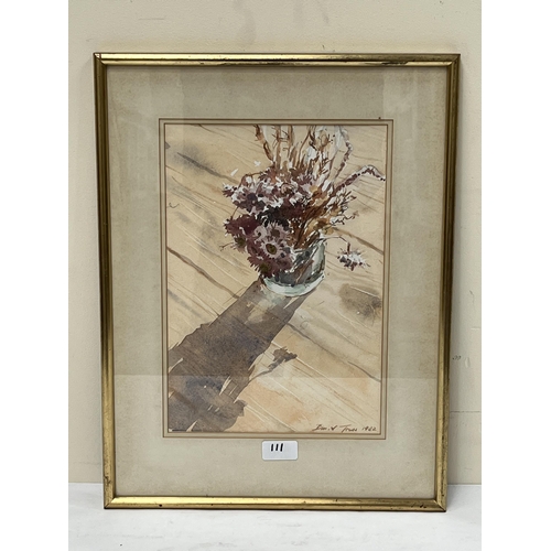 111 - * DAVID TRESS. BRITISH Bn. 1955. Flower Study. Signed and dated 1982. Watercolour 13