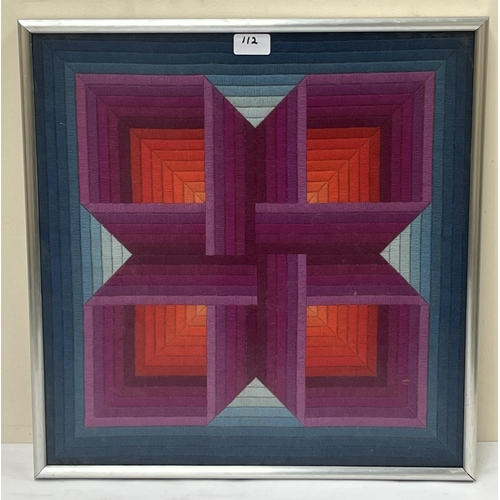 112 - * ATTRIB: PATRICE ALLARD. FRENCH Bn 1945. A geometric design tapestry. 19