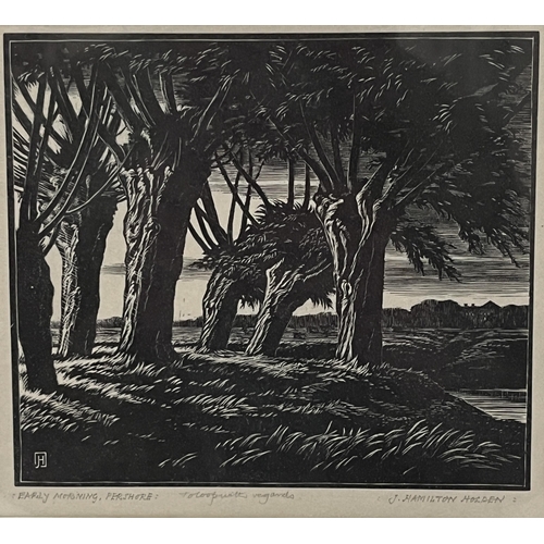 184 - JOHN HAMILTON HORDEN. BRITISH 1913-1980. Early Morning, Pershore. Signed in pencil and inscribed. Wo... 