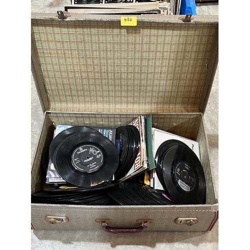 486 - A quantity of LP and single records.