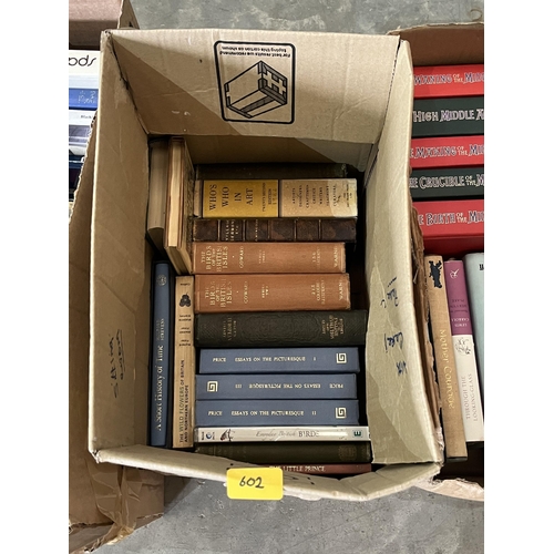 602 - Three boxes of Folio Society and other books.