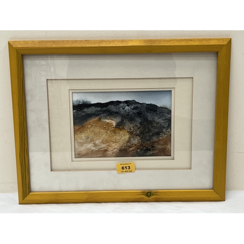 613 - * JOHN CLEAL. WELSH 1929-2007. A landscape. Signed. Mixed media on card, 6