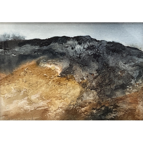 613 - * JOHN CLEAL. WELSH 1929-2007. A landscape. Signed. Mixed media on card, 6