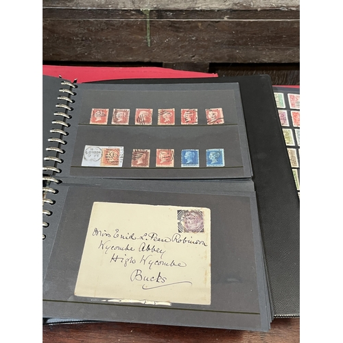 69 - Three albums of stamps and mounted stamps