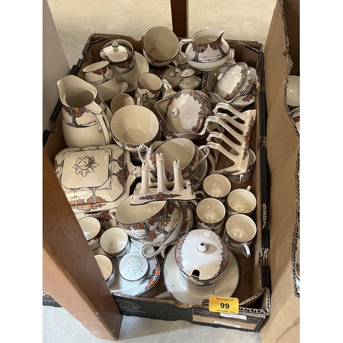 99 - A quantity of Crown Ducal dinnerware.