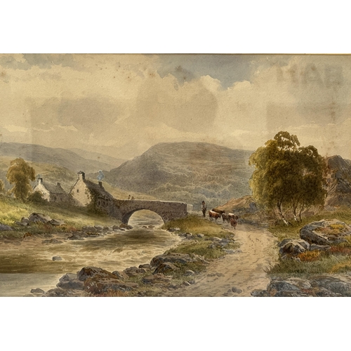 168 - ALBERT EDMUND GYNGELL. BRITISH 1866-1949. A Westmorland cottage and bridge. Signed. Watercolour 10