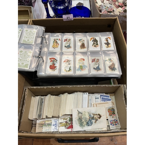 21 - An extensive collection of cigarette cards in sets, part sets and loose.