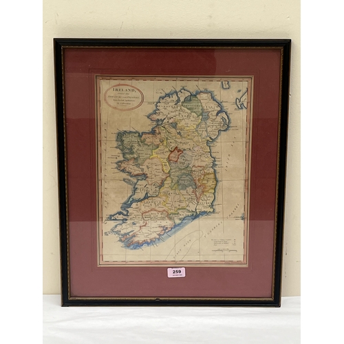 259 - An engraved and coloured map by J Russell, Ireland Divided Into Provinces and Counties. 13