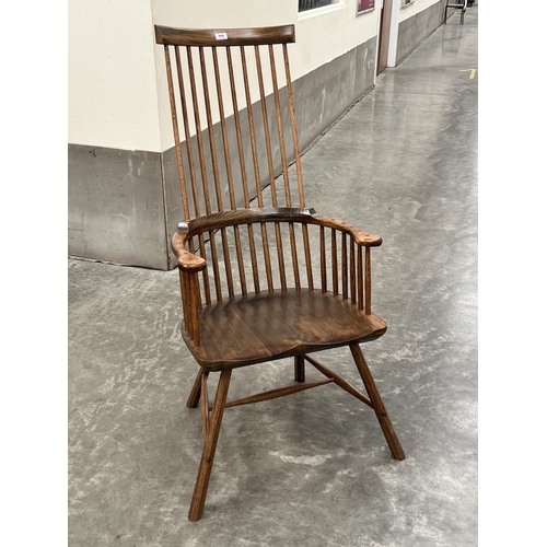 499 - A fine Welsh comb-back Windsor armchair, signed to underside 'John Brown' (Welsh 1933-2008) and sign... 