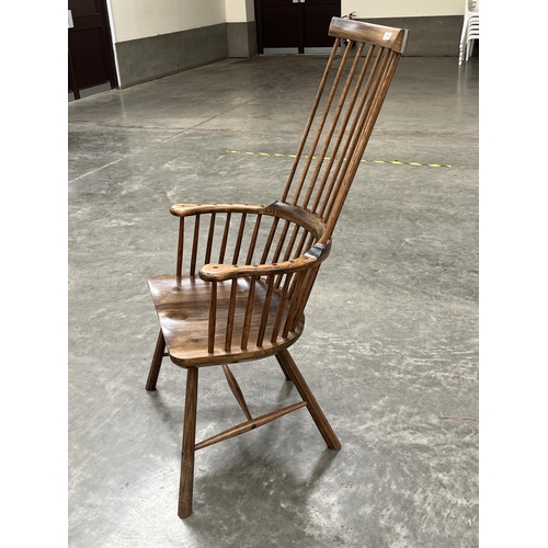 499 - A fine Welsh comb-back Windsor armchair, signed to underside 'John Brown' (Welsh 1933-2008) and sign... 