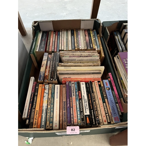 82 - Two boxes of science fiction books.