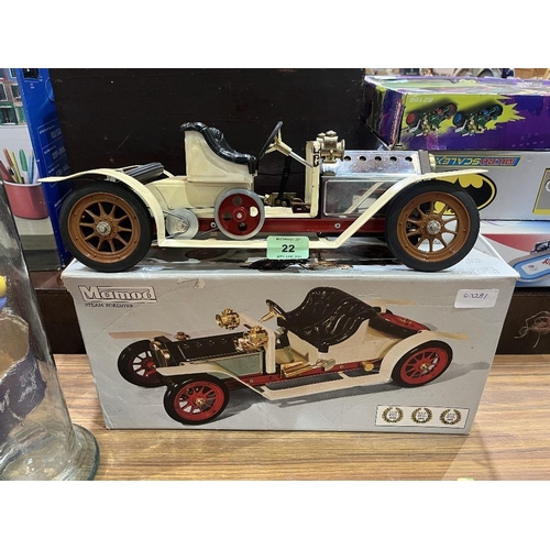 22 - A Mamod live steam Roadster. Boxed with all accessories.