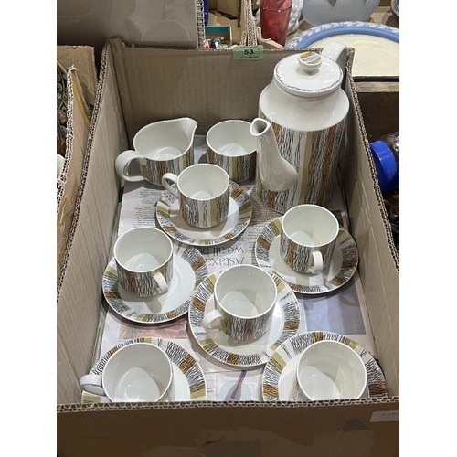 53 - A Midwinter coffee service of 15 pieces.