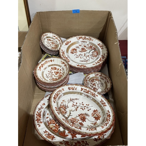 1 - A late Victorian Copeland Indian Tree pattern dinner service.