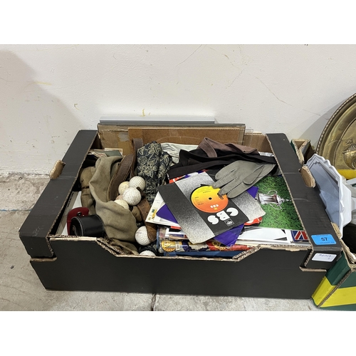 57 - Three boxes of sundries.