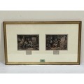 A pair of small Baxter prints in single frame.