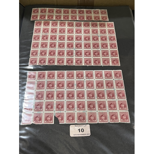 10 - Two albums of stamps in sheets and part sheets.