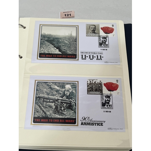 121 - An album of WW1 commemorative first day covers.