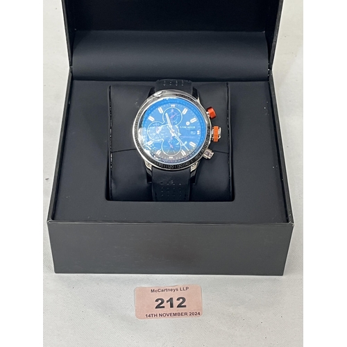 212 - A gentleman's Lancaster Italia chronograph wristwatch with electronic movement. New and boxed.