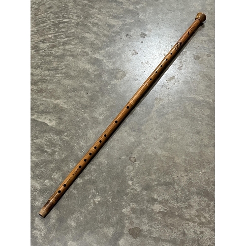 243 - A Chinese bamboo flute stick. 40