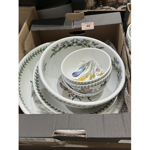 40 - Three boxes of Portmeirion ceramics.