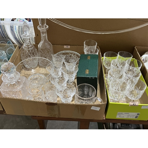 43 - A quantity of cut and other glassware.