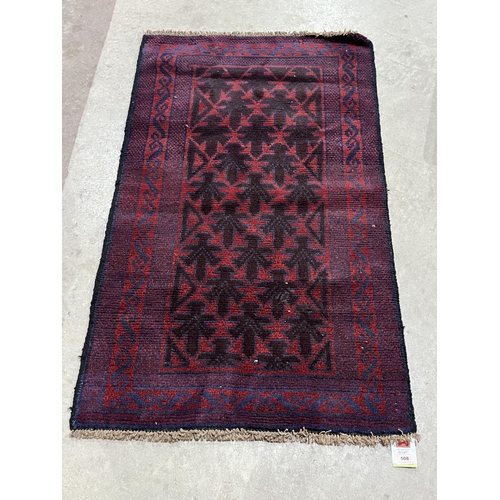 508 - A Baluchi rug, 1.36m x 0.82m.