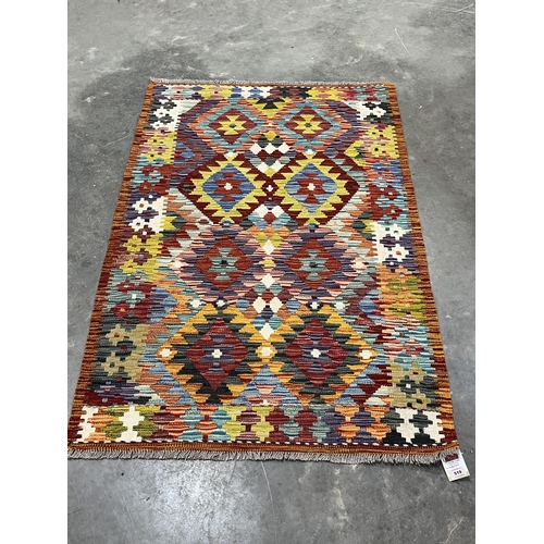 519 - A Chobi Kilim rug, 1.48m x 1.0m.