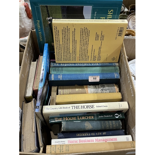 52 - A box of equestrian books.