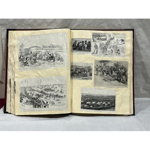 139 - A 19th Century scrap book recording conflict in the Eastern Cape, Natal, Rhodesia, Crimea and India,... 