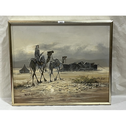 227 - SUNG H JEE. 20TH CENTURY. Arab desert scenes. A pair. Signed and dated 