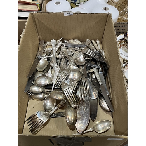 58 - A quantity of plated cutlery.