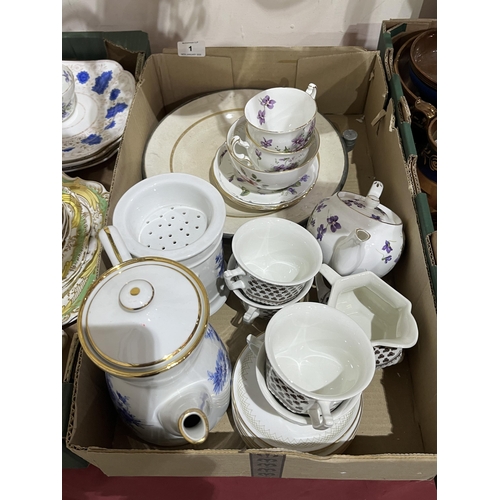 1 - Three boxes of teaware