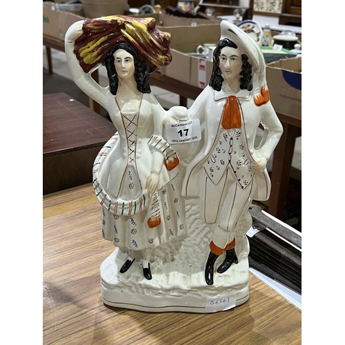 17 - A 19th Century Staffordshire figure group. 12½