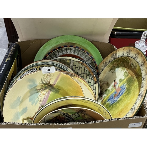 18 - A collection of 23 Doulton Burslem rack plates, the lot to include a reference volume The Doulton Bu... 