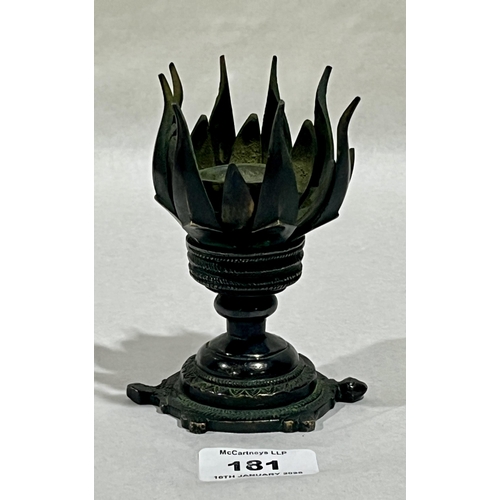 181 - A 19th Century oriental bronze incense burner. 5